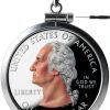 Zoster Sterling Silver Coin Bezel 25 Cent Border Pattern-0