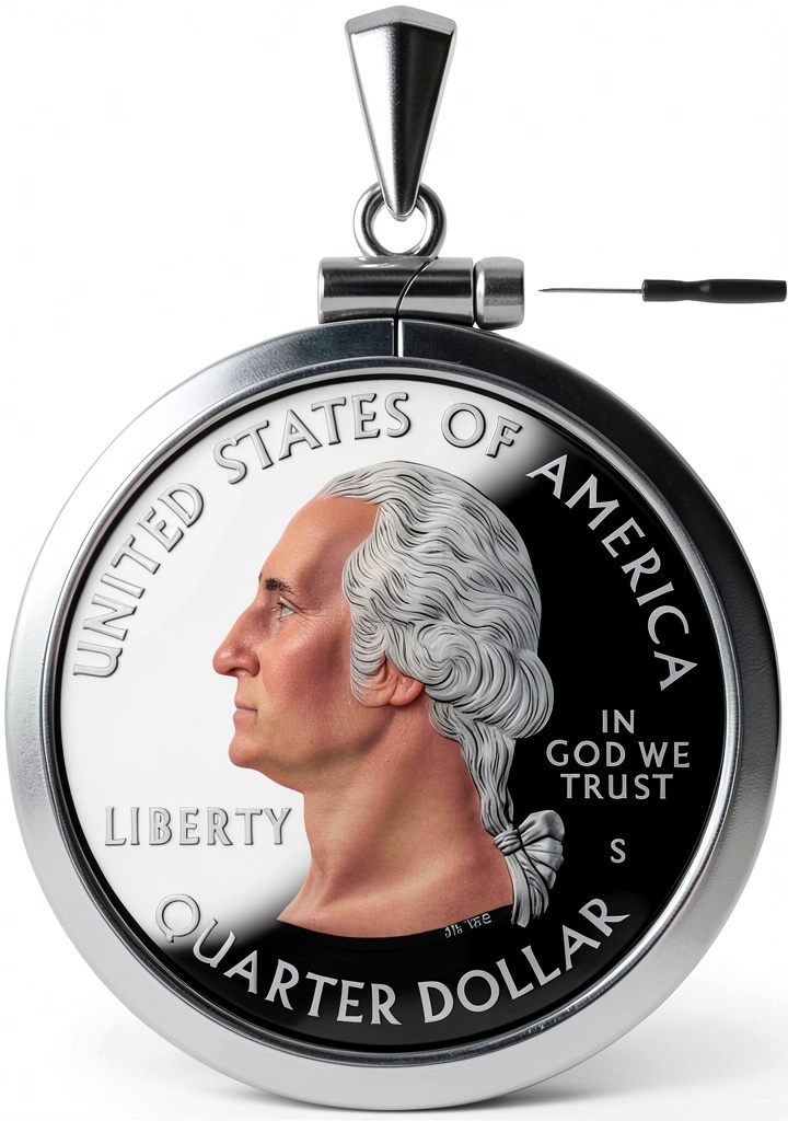 Zoster sterling silver coin bezel with border pattern design