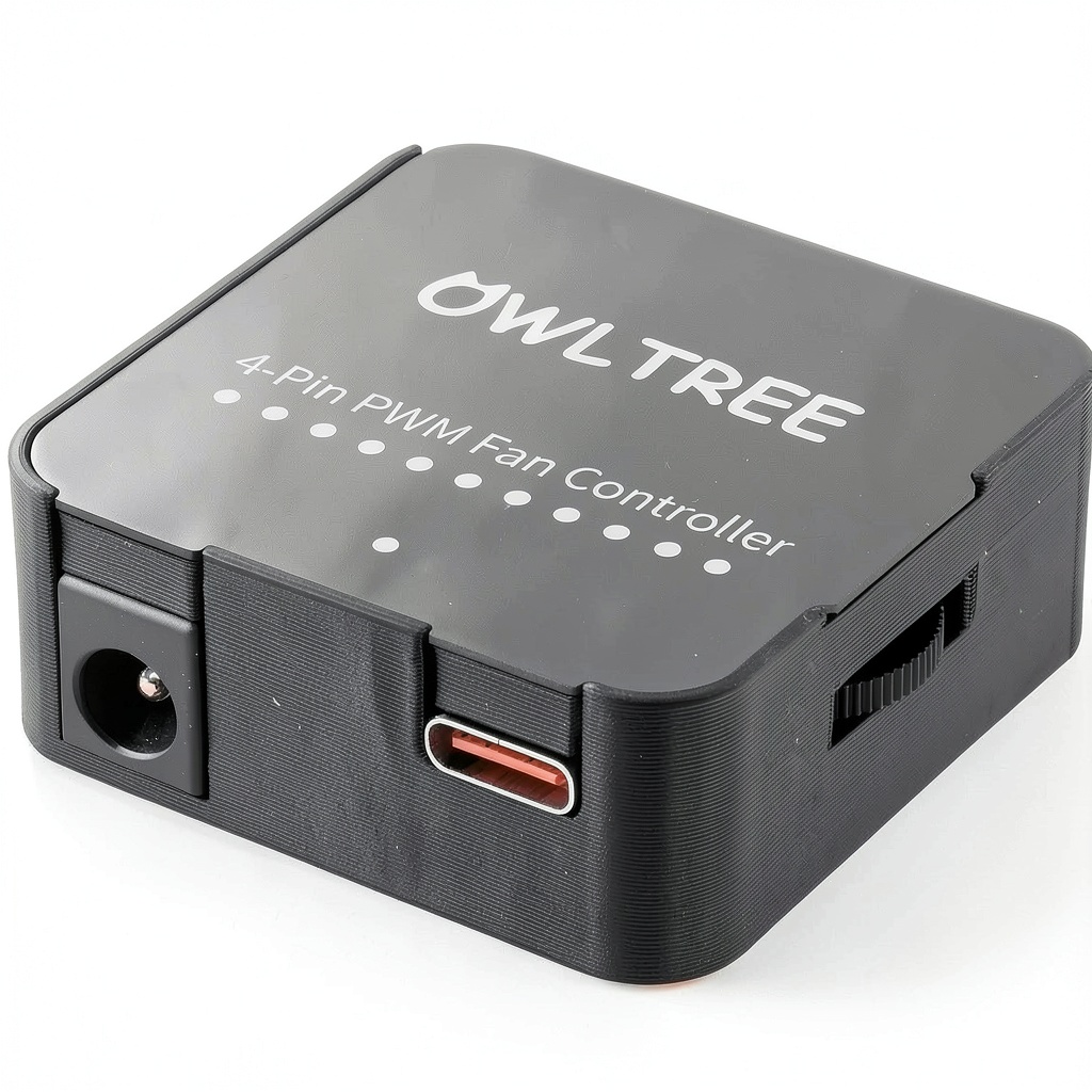 OwlTree PWM Fan Hub connected to multiple PC fans