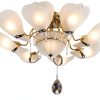 LINGTONG Ceiling Fan Pull Chains Crystal Glass Silver Modern-6