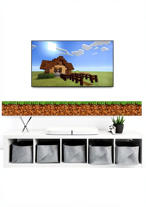 Minecraft Grass Wallpaper Border RoomMates Peel Stick Vinyl-1