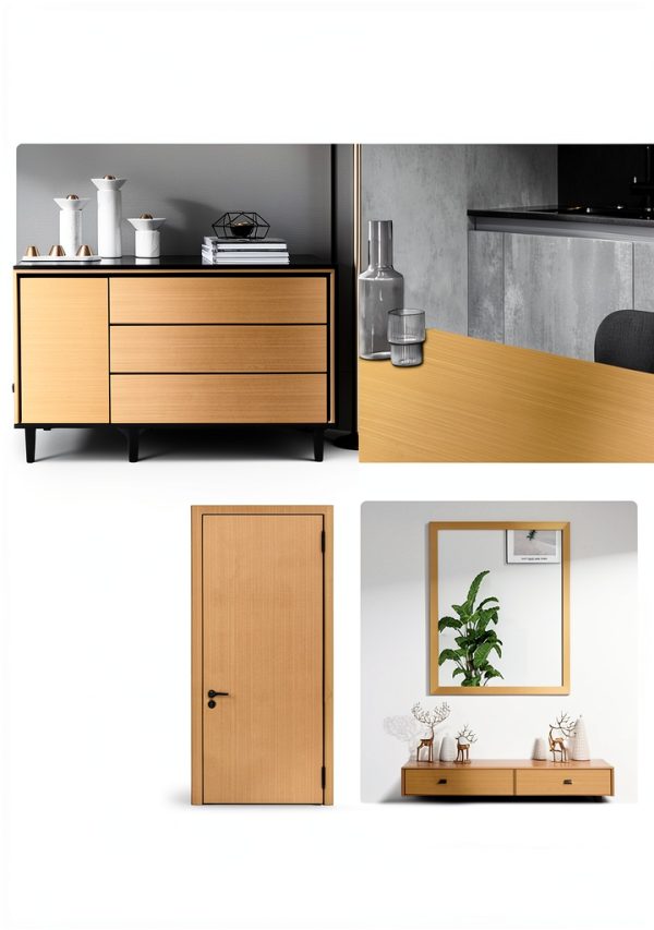 QDYMXUN Brushed Gold Self Adhesive Wallpaper Border Modern-7