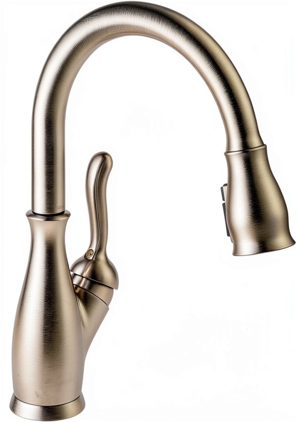 Delta Leland Kitchen Faucet Touchless Voice SpotShield-0