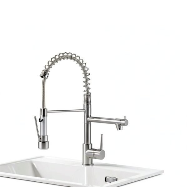 AIMADI Kitchen Faucet Brushed Nickel Pull Down Sprayer-5