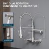 AIMADI Wall Mount Kitchen Faucet Stainless Steel Dual-3