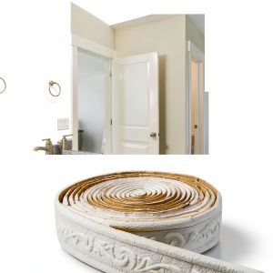 WADILE Self Adhesive Wall Border White PE Foam Waterproof-0