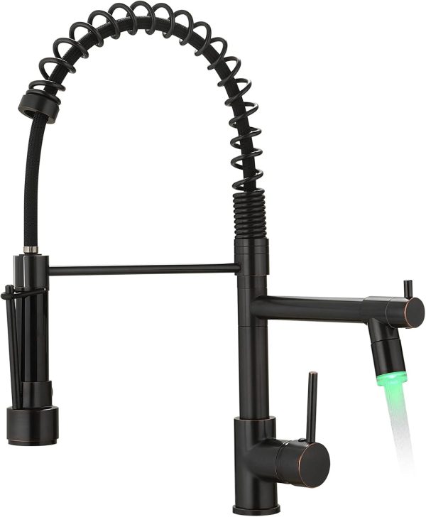 AIMADI Oil Rubbed Bronze Kitchen Faucet LED Touch On-0