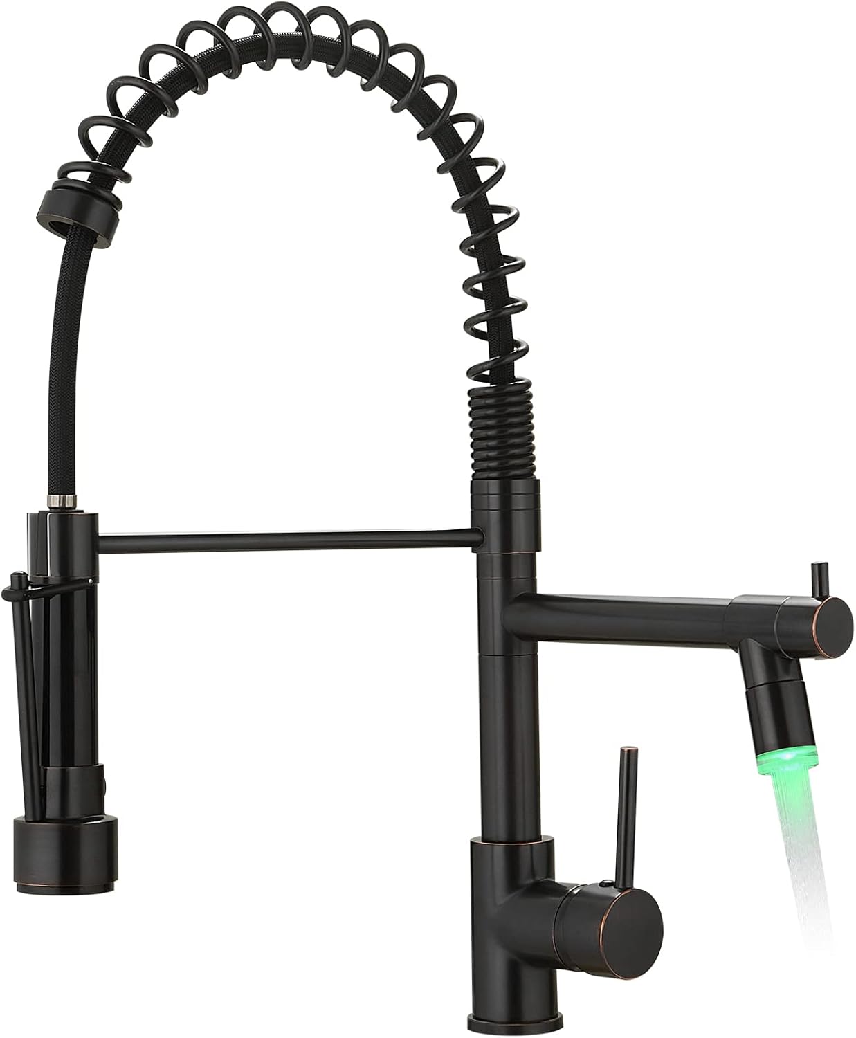 AIMADI oil rubbed bronze kitchen faucet installed in a modern sink