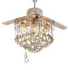 LINGTONG Ceiling Fan Pull Chains Crystal Glass Silver Modern-5