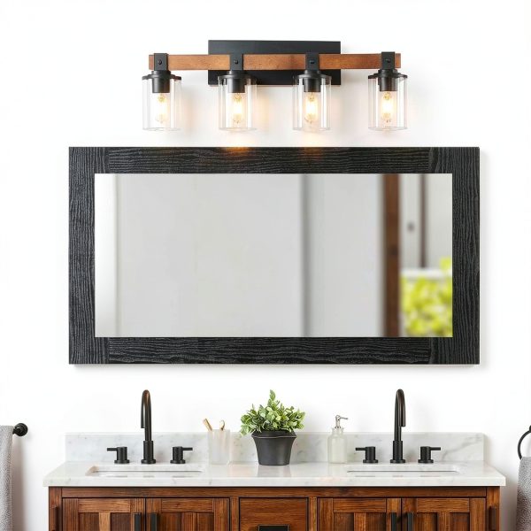 Alened PVC Mirror Frame Border Self Adhesive Wood Grain-5