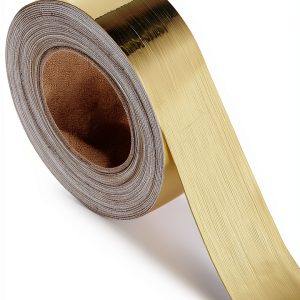 QDYMXUN Brushed Gold Self Adhesive Wallpaper Border Modern-0