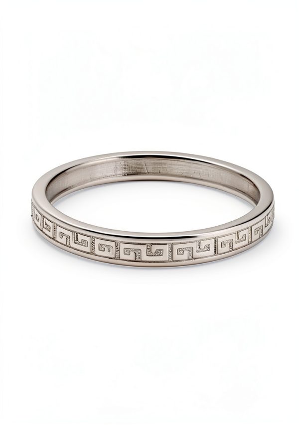 Zoster Sterling Silver Coin Bezel 25 Cent Border Pattern-3