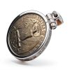 Zoster Sterling Silver Coin Bezel 25 Cent Border Pattern-2
