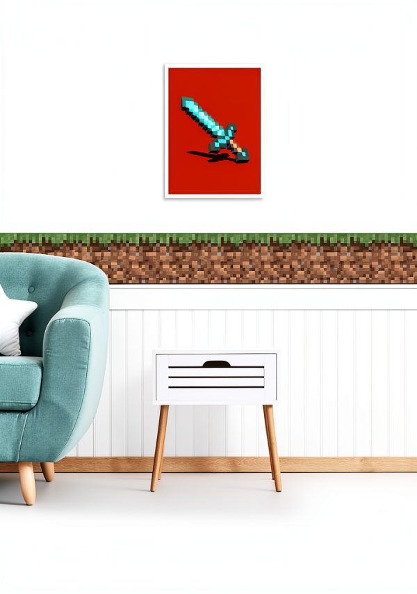 Minecraft Grass Wallpaper Border RoomMates Peel Stick Vinyl-2