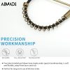 AIMADI Brushed Gold LED Kitchen Faucet Modern Gooseneck-3