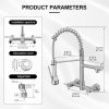 AIMADI Wall Mount Kitchen Faucet Stainless Steel Dual-5