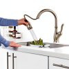Delta Leland Kitchen Faucet Touchless Voice SpotShield-1