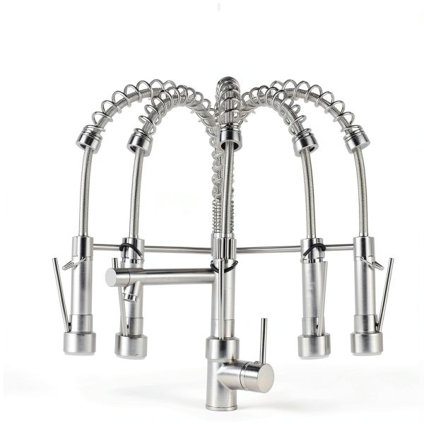 AIMADI Kitchen Faucet Brushed Nickel Pull Down Sprayer-4