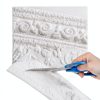 TaoBary White PVC Wallpaper Border Vintage Floral Design-3