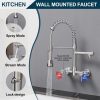 AIMADI Wall Mount Kitchen Faucet Stainless Steel Dual-2