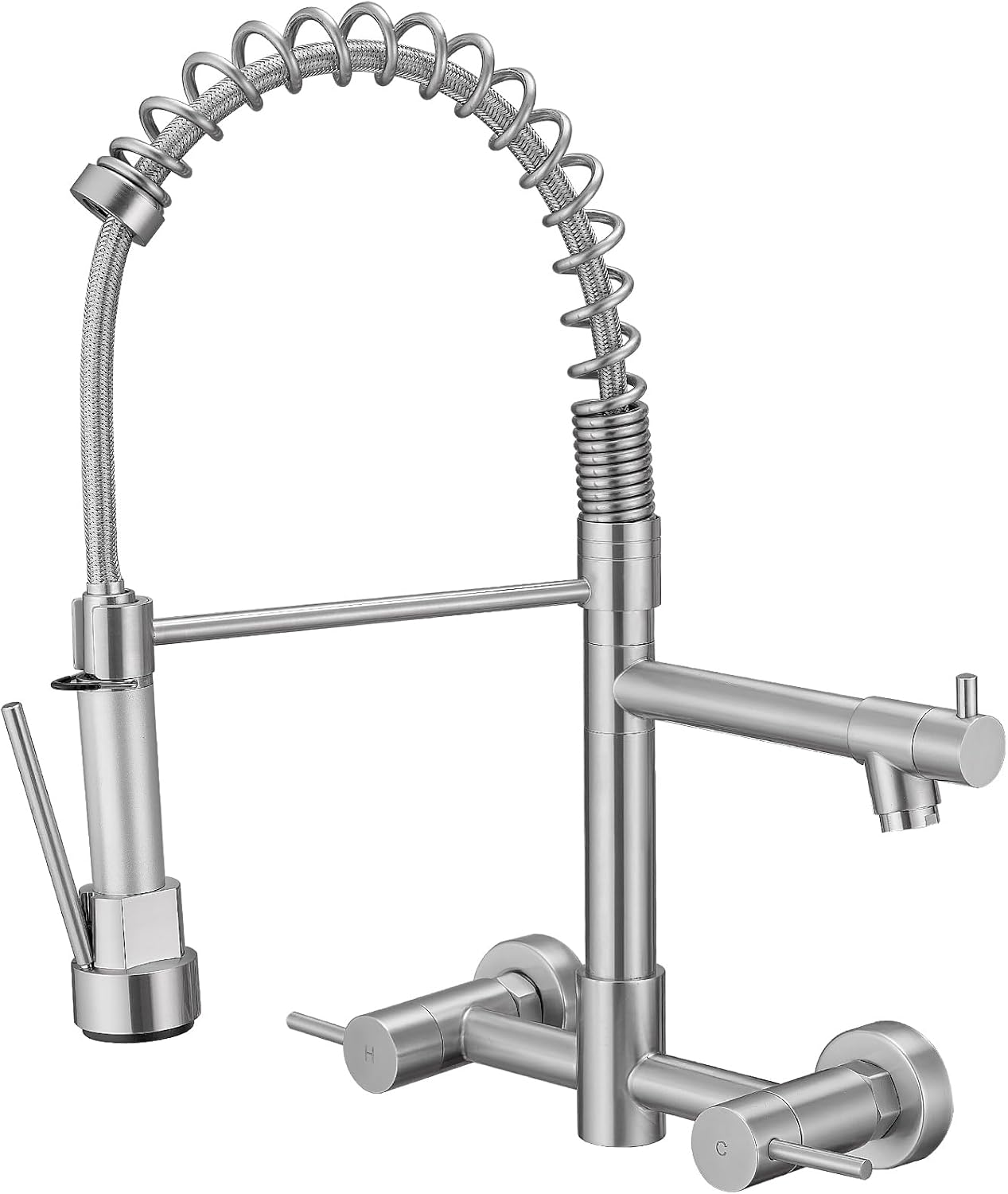 AIMADI Wall Mount Kitchen Faucet installed in a modern kitchen