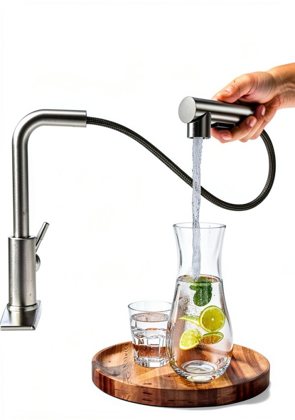FORIOUS L-Shaped Kitchen Faucet Stainless Steel-1