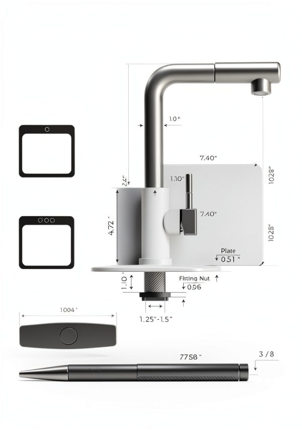 FORIOUS L-Shaped Kitchen Faucet Stainless Steel-5