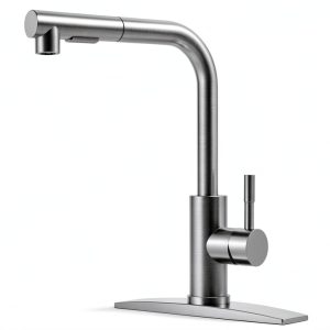 FORIOUS L-Shaped Kitchen Faucet Stainless Steel-0