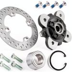 Polaris Front Wheel Hub and Brake Rotor Kit M MATI Stainless Steel-0