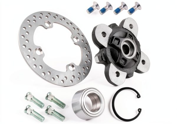 Polaris Front Wheel Hub and Brake Rotor Kit M MATI Stainless Steel-0