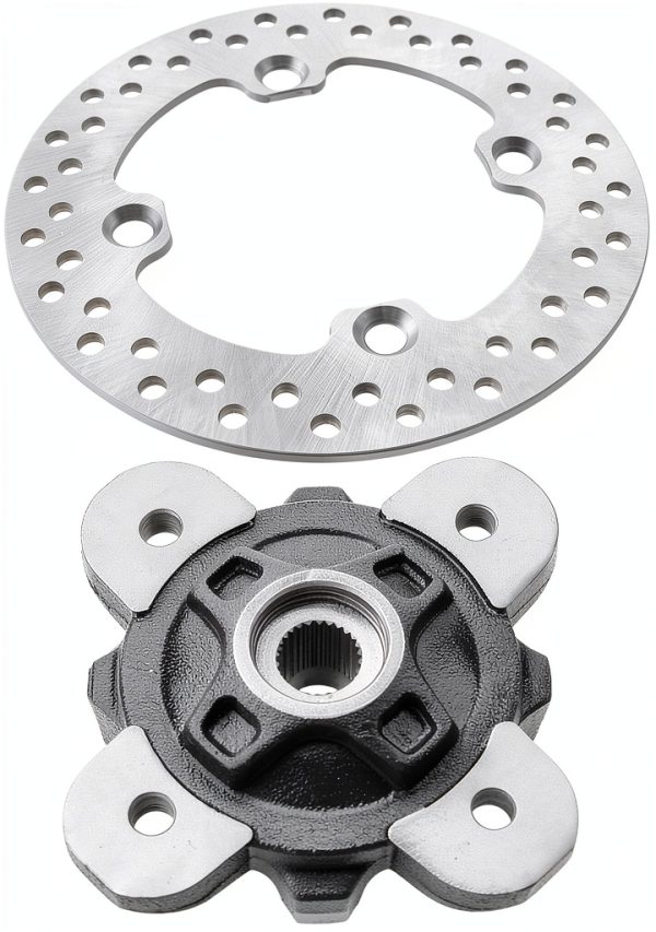 Polaris Front Wheel Hub and Brake Rotor Kit M MATI Stainless Steel-2