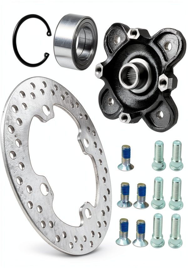 Polaris Front Wheel Hub and Brake Rotor Kit M MATI Stainless Steel-1