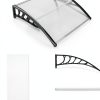 Window Awning Outvita 40x30 Polycarbonate Canopy with Black Bracket-4