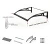 Awning PQRJFVIE Door Entrance 60x60cm Polycarbonate Aluminum Bracket-6