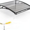 Door Awning 39x48 Polycarbonate 2-Panel with Drainage by KIZYRQ-0