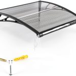 Door Awning 39x48 Polycarbonate 2-Panel with Drainage by KIZYRQ-0