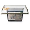 Awning PQRJFVIE Door Entrance 60x60cm Polycarbonate Aluminum Bracket-2