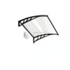 Outvita Window Awning Door Canopy 40"x35.4", Polycarbonate Cover Front Door Outdoor Patio Awning Canopy UV Rain Snow Sunlight Protection Hollow Sheet, Clear Board & Black Bracket-8