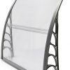 Window Awning Outvita 40x35.4in Clear Polycarbonate Canopy Grey-3