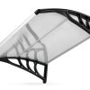 Window Awning Outvita 40x30 Polycarbonate Canopy with Black Bracket-3