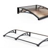 Door Awning 39x48 Polycarbonate 2-Panel with Drainage by KIZYRQ-7