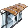 Door Awning 39x48 Polycarbonate 2-Panel with Drainage by KIZYRQ-3