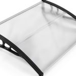 Window Awning Outvita 40x30 Polycarbonate Canopy with Black Bracket-0
