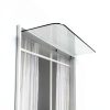 2PC Window Door Wall Frosted Canopy, 15.8 x 23.6 Inch Door Shelter Window Cover Window Awning PET for Sun UV Rain Shelter-8