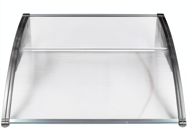 Window Awning Outvita 40x35.4in Clear Polycarbonate Canopy Grey-1