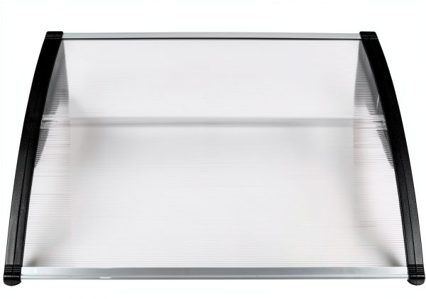 Window Awning Outvita 40x30 Polycarbonate Canopy with Black Bracket-1