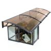 Door Awning 39x48 Polycarbonate 2-Panel with Drainage by KIZYRQ-4