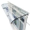 2PC Window Door Wall Frosted Canopy, 15.8 x 23.6 Inch Door Shelter Window Cover Window Awning PET for Sun UV Rain Shelter-0