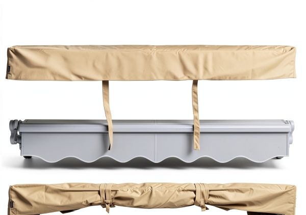 ADVANING All-Weather Protective Cover for 16' Wide Retractable Awnings, Heavy-Duty Weather Proof Polyester Fabric, Color: Beige,AC1600-P861T-3