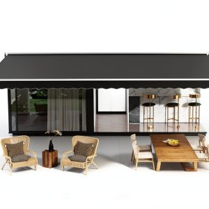 Retractable Awning Replacement AECOJOY 13x8 FT Grey Canopy for Patio-0